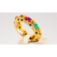 ราคา (R128 ชื่อแบบ "เอื้องผึ้ง") : แหวนทรงพิรอดพลอยนพเก้าแบบเขี้ยวหมู ประดับพลอย "ไพลิน" บ่อพลอย กาญจนบุรี (22667979517)