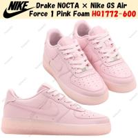ราคา Drake NOCTA × Nike GS Air Force 1 Pink Foam HQ1772-600 Size 3.5Y-7Y (29435205299)