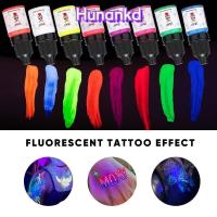 ราคา HUNAN หมึกสักร่างกายสีเรืองแสง 8 สีขนาด 5ml คุณภาพสูง หมึกสักกึ่งถาวร (43217223142)