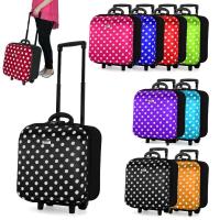 ราคา wheal bkk กระเป๋าเดินทางหน้านูน Wheal กระเป๋าล้อลากลายจุด ขนาด 16x16 นิ้ว Code F7801-16 (23353213074)