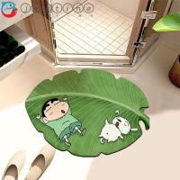 ราคา พรมปูพื้นห้องน้ำลายใบไม้สีเขียว กันลื่น แห้งเร็ว และทำความสะอาดง่าย (29542045444)