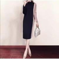 ราคา เดรสผ้ายืด แขนยาว ใส่ทำงาน (9913649892)