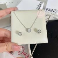 ราคา (ของแท้100%)แถมกล่อง Pandora silver earrings ต่างหูเพชรกลม (13022591952)