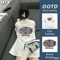 ราคา NFV เสื้อยืดเเขนสั้นคอตตอนแท้ คอกลม เนือ้ผ้าน้ำหนักเบา ใส่สบาย ลายสองด้าน พิมพ์ลายปลาฉลาม oversize (41317144351)