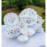 ราคา คิตตี้ จานชามแก้วน้ำช้อนส้อมคิตตี้ เมลามีนซุปเปอร์แวร์ (26803323238)