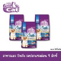ราคา catty cat smile FT16 อาหารแมว รสปลาแซลม่อน 4 มิกซ์ (กระสอบม่วง 10กิโลกรัม) (41320721294)
