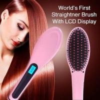 ราคา Wonder Brush แปรงหวีผมตรง อัตโนมัติ พร้อมจอ LCD HQT-906(Pink) (3119744744)