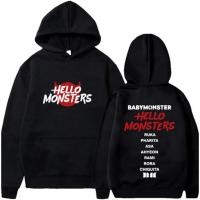 ราคา M-3XL Babymonster Hoodie Hello Monster Merch Hoodies/เสื้อกันหนาวผ้าฝ้ายเสื้อสวมหัว Hooded Casual Streetwear Top Top (44402210716)