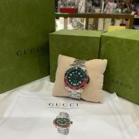 ราคา 39,900฿พร้อมส่ง ♥️ Thai ( 6x,xxx ) พรายน้ำ New #Gucci Dive YA136222 XL 45mm. Green Dial Steel Case Red Green Bezel (44261184999)