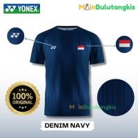 ราคา เสื้อยืดแบดมินตัน Yonex RM 2463 Denim Navy ดั้งเดิม (22439651852)