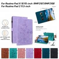 ราคา สําหรับ OPPO Realme Pad 2 Pad2 11.5 นิ้วคุณภาพสูงหนังฝาครอบ OPPO Realme Pad X PadX PadX 10.95 RMP2107,RMP2108 แฟชั่น 3D Lily กระเป๋าสตางค์ปากกาสล็อตแท็บเล็ตกรณี (26431834051)