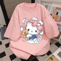 ราคา เสื้อยืด Strawberry Milk Hello Kitty สี Macaron นุ่มน่ารัก Oversize Style Unisex 14 (26242220471)