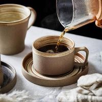 ราคา สโตนแวร์ชุดถ้วยกาแฟและจานรองสร้างสรรค์ทำด้วยมือถ้วยกาแฟย้อนยุคถ้วยศิลปะจานรองถ้วยนมถ้วยน้ำถ้วยอาหาร (27255149410)