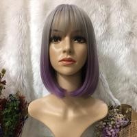 ราคา วิกผมผู้หญิงแสกกลางหน้าม้าซีทูประบ่า ผมปลอมไหมแท้100% (2741108974)