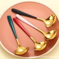 ราคา 304สแตนเลสช้อนซุปครัวเรือนดื่มซุปขนาดใหญ่สไตล์เกาหลีด้ามยาวช้อนซุปลึกหอยทากผงช้อน บีจี5ข (25697360790)