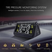 ราคา Fantasticzone เครื่องวัดความดันลมยางรถยนต์ แบบไร้สาย TPMS ชาร์จพลังงานแสงอาทิตย์ (25959020510)