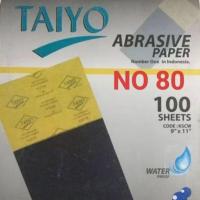 ราคา เบอร์ 80 กระดาษทรายกันน้ํา TAIYO NO. 80 แผ่นด้ามจับ TAIYO KSCW-SS ราคาต่อแผ่น (40419129062)