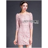 ราคา เดรสลูกไม้ เดรสสั้นลูกไม้ ชุดกระโปรงลูกไม้ ชุดงานป้าย (2338834121)