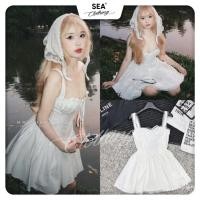 ราคา [ SEA - READY STOCK L1 ] Muse Dress - ชุดเดรสสีขาว แต่งลูกไม้ (44060451637)