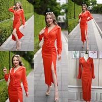 ราคา ป้าย ANANYAเดรสยาวทรงสวยเข้ารูป ผ้าลินินผ่าหน้าเซ็กซี่เบาๆคอปกแขนยาว สวยมาก เรียบหรูดูไฮโซ ออกงาน (13498077389)