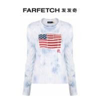 ราคา Polo Ralph Lauren Ladies Flag Tie-Dye Cotton Sweater FARFETCH Hairy (44022538742)