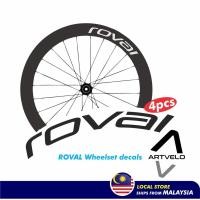 ราคา Roval สติกเกอร์ขี่จักรยาน 4 ชิ้น wheelset รูปลอกสําหรับ 40 ถึง 50 มม.โปรไฟล์สูง 700c ขอบจักรยานเสือหมอบ (23668918142)