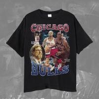 ราคา Nba Legend Players Of Chicago Bulls เสื้อยืด/Kaos Basketball Ball Vintage Washing Chicago Bulls Unisex S-5XLท็อปส์ (28023344382)