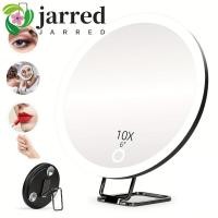 ราคา จาร์เรด กระจกส่องขยายแบบมีไฟ 360° ขาตั้งปรับได้ถ้วยดูด นํา กระจกแต่งหน้า,เดินทางได้5/10/20/30xพับได้3สีแสงแว่นขยายผู้ชาย (40573659003)