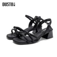 ราคา DUSTO รองเท้าแตะผู้หญิงแฟชั่นฤดูร้อน รองเท้าแตะส้นสูงลำลองสำหรับผู้หญิง (43254388008)