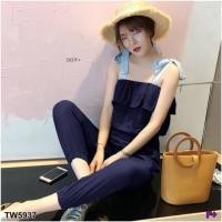 ราคา จั้มสูทผูกไหล่ขายาว (1377166874)