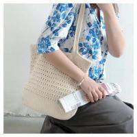 ราคา สินค้าใหม่ กระเป๋าสานถักเชือกสะพายไหล่ งานละเอียด ถักลายทาง น่ารักมาก ช่องใหญ่ใส่ของได้เยอะ พร้อมส่งจ้า (17679451186)