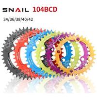 ราคา ใบจาน Snail BCD104 ขนาด 34/36/38/40/42 T ใบจานจักรยาน ใบจานเดี่ย่ว อะไหล่จักรยาน (19677771214)
