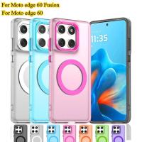 ราคา เคสสําหรับ Motorola Edge 60 Fusion Magnetic Wireless Charge Case สําหรับ Moto Edge60 60s Candy PC + TPU กันกระแทกกันชน (40958155292)