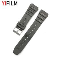 ราคา สายนาฬิกาข้อมือซิลิโคนสีพื้นสําหรับ Casio W-217 W217 (14417636864)