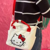 ราคา ♞,♘Sanrio Hello Kitty Tote Bag กระเป๋าถือ KT ความจุขนาดใหญ่กระเป๋าสะพายแบบพกพารูปลักษณ์สูง (24326533978)
