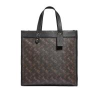 ราคา กระเป๋าสะพายข้างและไหล่ลедี้สีบล็อกพริ้นท์แคนวาส Coach (42922158543)