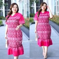 ราคา เข้าใหม่จ้าแม่ๆชุดเดรสผ้าไทย สาวอวบ เดรสสาวอวบ ชุดทำงานคนอ้วน ชุดเดรสผ้าไทย สีไม่ตก งานอัดกาว อก44,48,52 (19364789099)