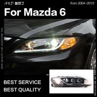 ราคา Car Styling for Mazda 6 Headlights 2004-2012 Mazda6 LED Headlight LED DRL Hid Head Lamp Angel Eye Bi Xenon Accessories (24468948919)