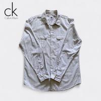 ราคา ส่งต่อเสื้อเชิ้ตแขนยาว Calvin Klein (size m) อก44/ยาว29 มือสองสภาพดี (26137556542)