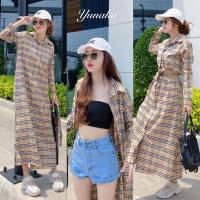 ราคา เชิ้ต เดรส ลายสก็อต เสื้อผ้าแฟชั่น เชิ้ตเดรส งานสวย กระดุมผ่าหน้าทั้งชุด ปกเชิ้ต มีกระดุมปลายแขนเสื้อ มีสายผูกเอว (8430606680)