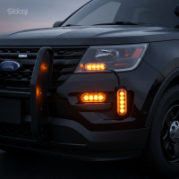 ราคา ไฟเตือนตะแกรงหน้ารถ 1 ชิ้น สําหรับรถพ่วง, รถบรรทุก, มอเตอร์ไซค์, SUV 12V, ไฟ LED 4 ดวง, ไฟกระพริบฉุกเฉิน, ไฟตํารวจ (43521935005)