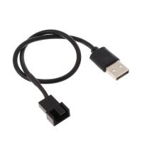 ราคา Exhila USB to 3-Pin 4-Pin PWM 5V USB Sleeved Fan Power Adapter Cable USB to 3 Pin 4 Pin for Case Fan Adapter Connector C (41116957277)