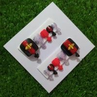 ราคา N28เล็บปลอมสำเร็จรูป ลายผึ้ง(กุชชี่)เล็บเท้า✨แถมฟรี‼️กาว+ตะไบ (4033646424)