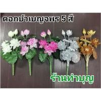 ราคา ดอกบัว ดอกบัวเบญจพร มินิบัวบูเก้ มี 5 สี ชมพูบานเย็น,ชมพู, ขาว ,เงิน และสีทอง สินค้าขายเป็น 1 ช่อ มี 5 ดอก บัวบูชา (3645748789)