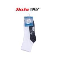 ราคา Bata B-First ANTIBACTERIAL ถุงเท้านักเรียน สีขาว พื้นเทา ไม่มีกันลื่น ไซส์ 5-7 แพ็ค 1 คู่ 9531105 (17258894346)