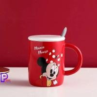 ราคา แก้วกาแฟเซรามิค ลายดิสนีย์ มิกกี้ มินนี่เมาส์ พร้อมฝาปิด และช้อนชา (22843333943)