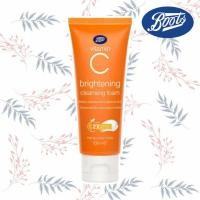 ราคา ใหม่คลีนซิ่งโฟม Boots Vitamin C Cleansing Foam โฟมล้างหน้าเนื้อฟองนุ่ม ล้างหน้าสะอาด ผิวดูขาวกระจ่างใส (6359758943)