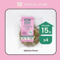 ราคา Konkur โปรตีนคุกกี้ คุมหิว หวานน้อย ทดแทนมื้ออาหาร รส Matcha บรรจุ 4 ชิ้น น้ำหนัก 240g (24316396525)
