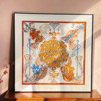 ราคา กรอบรูป Hermes KGWC พร้อมผ้าพันคอผ้าไหมและDIY ไฟหรูหรา สำหรับติดตั้งภาพวาดตกแต่งด้วยแม่เหล็ก (42318338209)