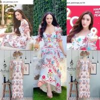 ราคา เดรสยาวทรงสวยตามแบบแม่อั้มใส่ (8932568662)